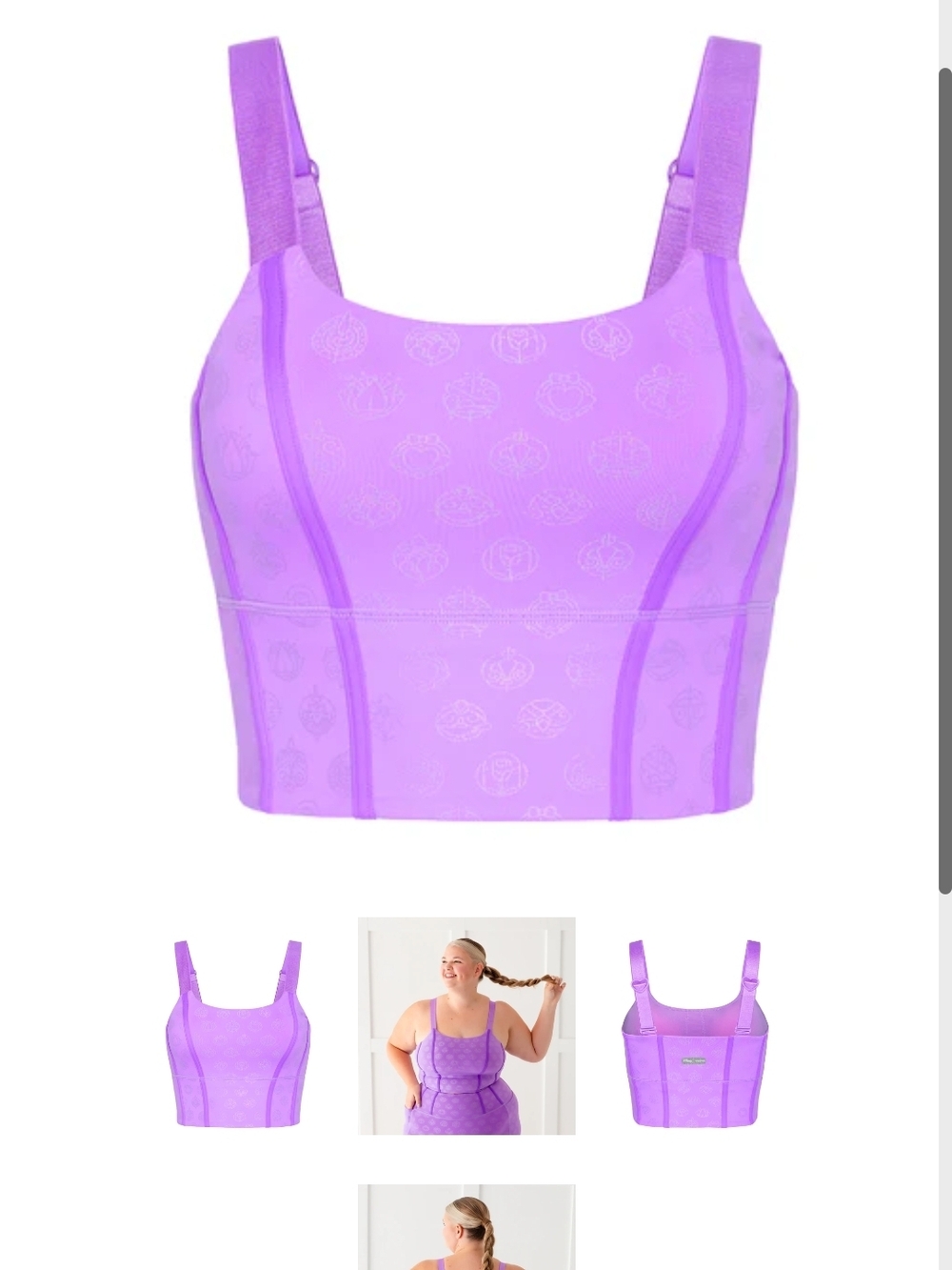 Crowned Athletics Medium Tangled Sports Bra Top